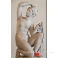 The western naked lady squat marble statue